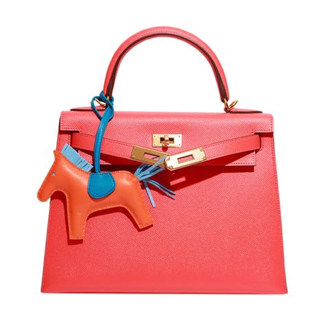 hermes orange bag charm price|hermes leather horse bag charm.